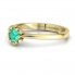Złoty pierścionek zaręczynowy ze szmaragdem - p16782zsm - 2