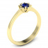 Złoty pierścionek zaręczynowy z szafirem - p16782zsz - 1