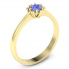 Złoty pierścionek z tanzanitem - p16782zt - 1