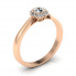 Pierścionek zaręczynowy z różowego złota z brylantami - p16370c - 1
