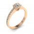 Pierścionek zaręczynowy różowe złoto z brylantami - p16028c - 1