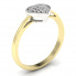 Złoty pierścionek z diamentami - p16018zb - 1