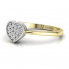 Złoty pierścionek z diamentami - p16018zb - 2