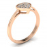 Pierścionek zaręczynowy  z diamentami różowe złoto - p16018c - 1
