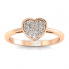 Pierścionek zaręczynowy  z diamentami różowe złoto - p16018c