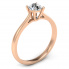 Pierścionek zaręczynowy z brylantami różowe złoto - p16205c - 1