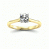Pierścionek zaręczynowy z brylantem i topazem - p16205zba - 4