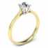 Złoty pierścionek zaręczynowy z brylantami - p16205zb - 1