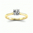 Złoty pierścionek zaręczynowy z brylantami - p16205zb - 4