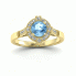 Pierścionek zaręczynowy z topazem i brylantami - p15098za - 4
