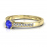 Złoty pierścionek z szafirem cejlońskim i brylantami - p16312zszc - 2