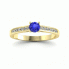Złoty pierścionek z szafirem cejlońskim i brylantami - p16312zszc - 4