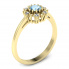Złoty pierścionek zaręczynowy z topazem i brylantami - p15077za - 1