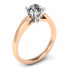 Złoty pierścionek zaręczynowy z diamentami - p15259cb - 1