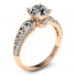 Złoty pierścionek z brylantami - p15280c - 1