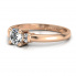 Pierścionek zaręczynowy różowe złoto brylanty - P15213c - 2
