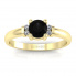 Pierścionek zaręczynowy czarny diament brylanty - P15213zcd