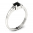 Pierścionek zaręczynowy czarny diament brylanty - P15213bcd - 1