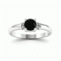 Pierścionek zaręczynowy czarny diament brylanty - P15213bcd - 4