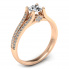 Pierścionek zaręczynowy różowe złoto brylanty - p16180c - 1