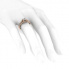 Pierścionek zaręczynowy różowe złoto brylanty - p16180c - 3