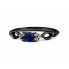 Zaręczynowy pierścionek czarne złoto szafir brylanty - P16907czszd - 2