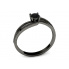 Pierścionek zaręczynowy z czarnego złota czarny diament - p16333czcd - 1
