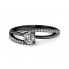 Zaręczynowy pierścionek z czarnego złota brylanty - p16333czd - 2