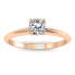 Zaręczynowy pierścionek różowe złoto brylant - p16365c