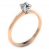 Pierścionek zaręczynowy z brylantem różowe białe złoto - p16365cb - 1
