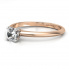 Pierścionek zaręczynowy z brylantem różowe białe złoto - p16365cb - 2