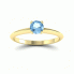 Zaręczynowy pierścionek z topazem żółte złoto - p16365ztp - 4