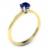 Pierścionek zaręczynowy z szafirem dwukolorowe złoto - p16365zbsz - 1