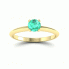 Zaręczynowy pierścionek z szmaragdem żółte złoto - p16365zsm - 4