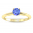 Zaręczynowy pierścionek z tanzanitem żółte złoto - p16365zt