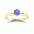 Zaręczynowy pierścionek z tanzanitem żółte złoto - p16365zt - 4