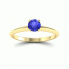 Zaręczynowy pierścionek żółte złoto z szafirem - p16365zszc - 4