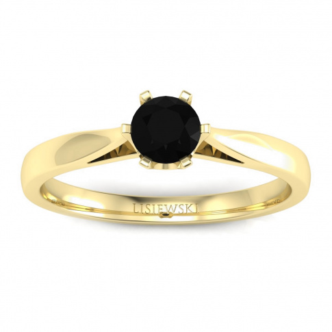 Pierścionek zaręczynowy- czarny diament - p16330zcd