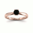 Pierścionek z różowego złota - czarny diament - p16330ccd - 3